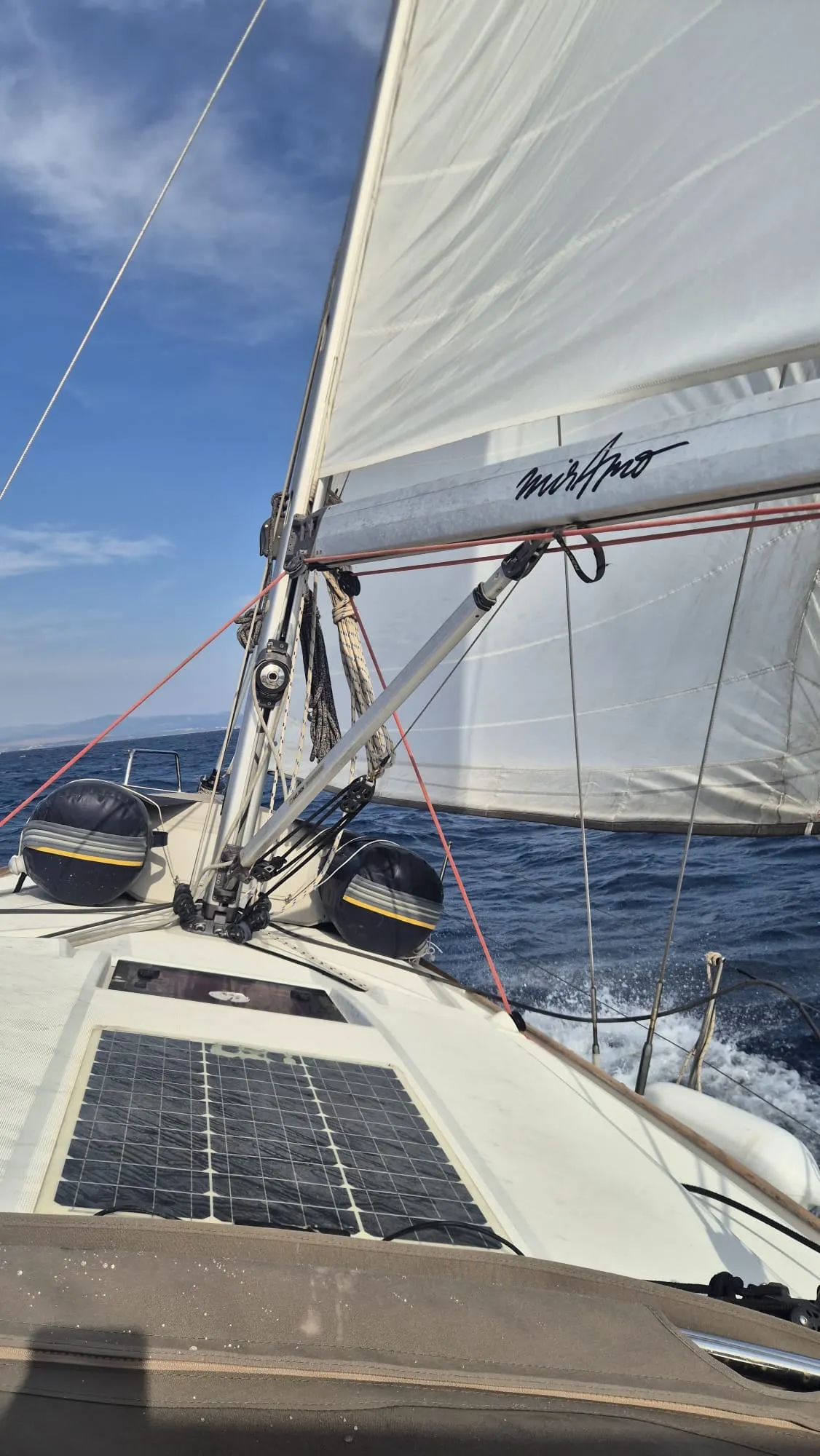 Genoa and deck