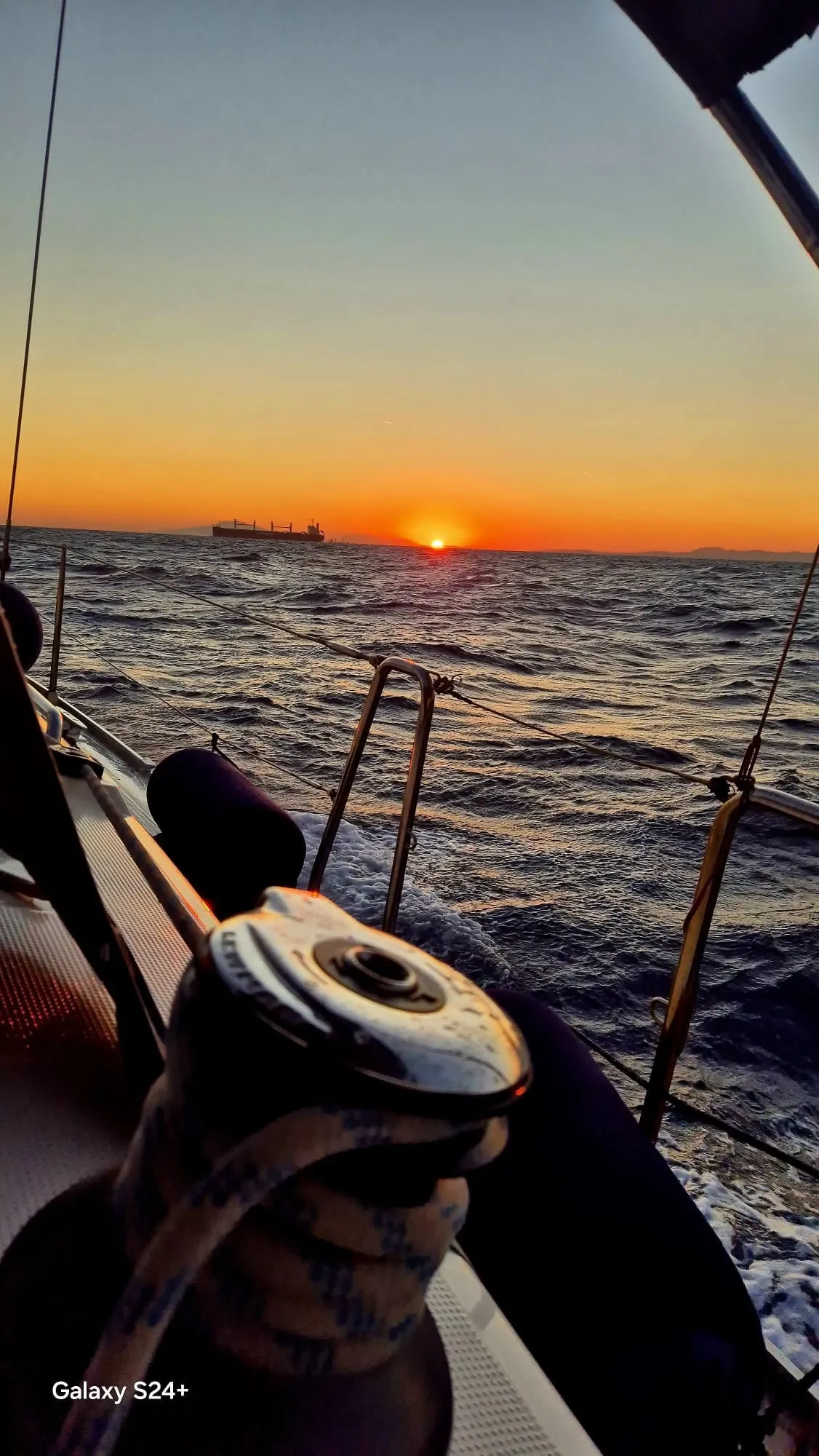 A ship on the horizon